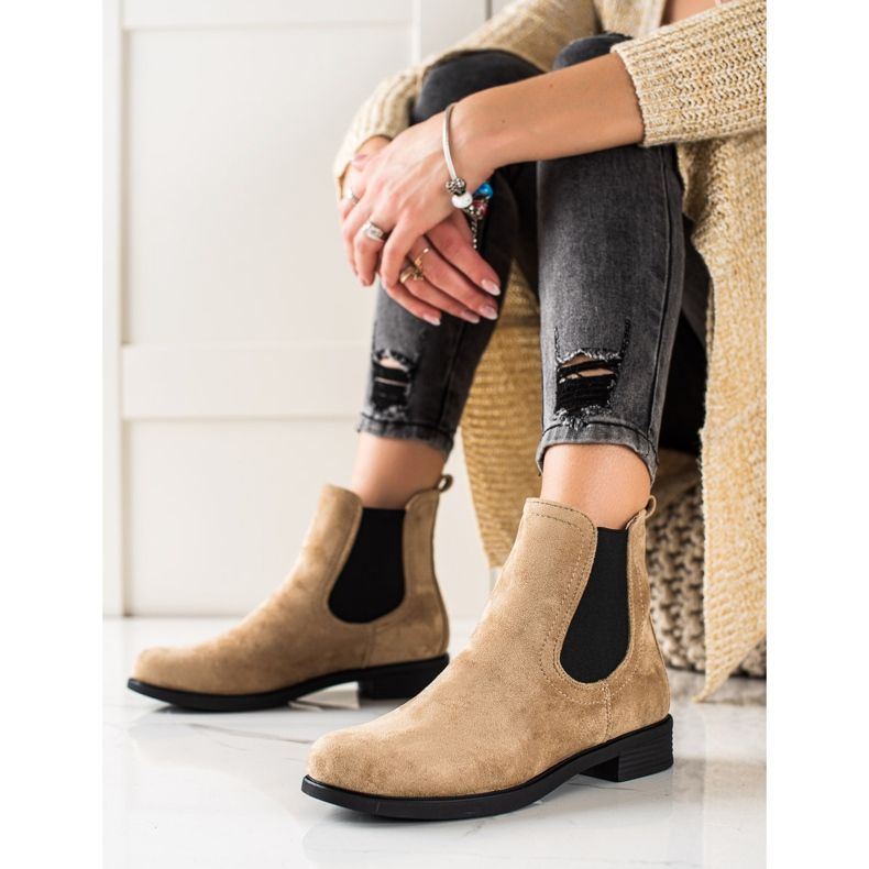 TRENDI Stylische Chelsea-Boots beige 1