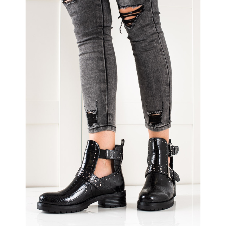 Bestelle Arbeiter mit Schnallenornament schwarz 2