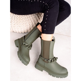 TRENDI Grüne Arbeiter mit Zierstreifen 2