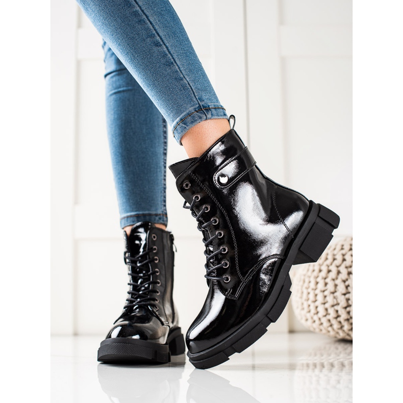 Goodin Klassische lackierte Arbeiter schwarz 2