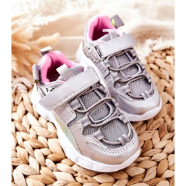 PJ2 Sportschuhe für Kinder mit Klettverschluss Silber Vibo 2