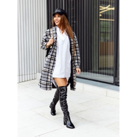 PS1 Schwarze Macey Latexstiefel 1