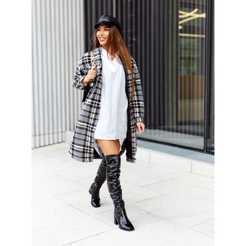 PS1 Schwarze Macey Latexstiefel 1