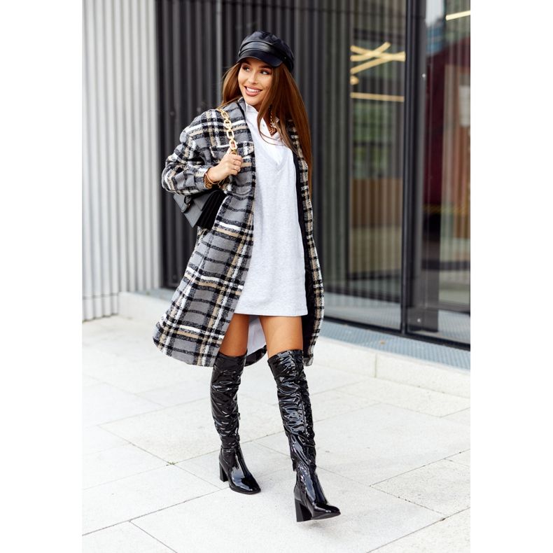 PS1 Schwarze Macey Latexstiefel 2