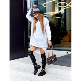 Hohe Stiefel mit dekorativem Element Black Masha schwarz 1