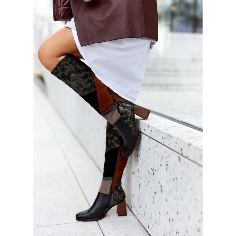 Maciejka Braune Stiefel mit Reißverschluss 05240-02 schwarz 1