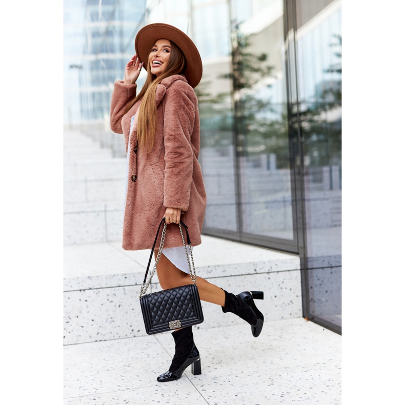 Lederstiefel auf einem Pfosten Laura Messi schwarz 2262 2