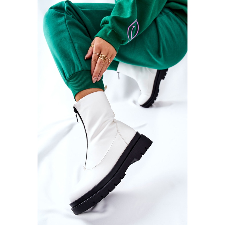 PE1 Damenstiefel mit Reißverschluss Weiß Tierra 1