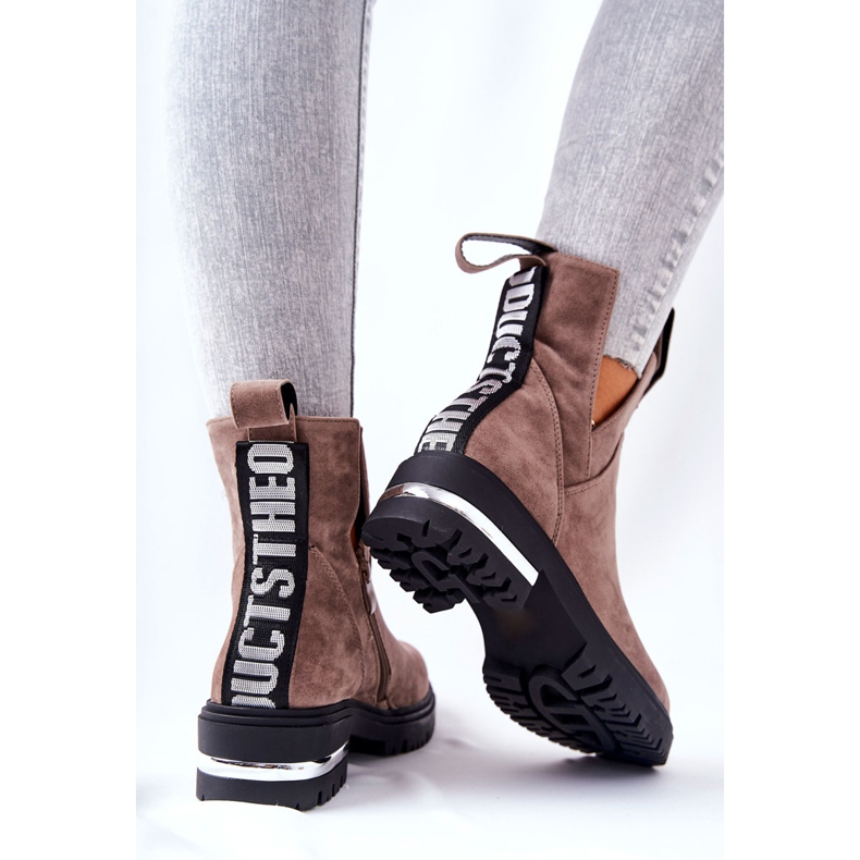 PS1 Warm Booties Jodhpur-Stiefel Mit Reißverschluss Cappucino My Way khaki 1
