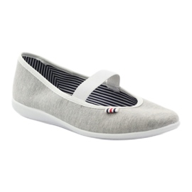 Ballerinas für Damen Befado 493q sz weiß mehrfarbig grau 2