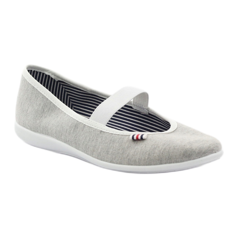 Ballerinas für Damen Befado 493q sz weiß mehrfarbig grau 2