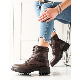 Anesia Paris Braune Arbeiter mit Schnalle 2