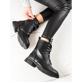 Goodin Schwarze Trapperstiefel 1