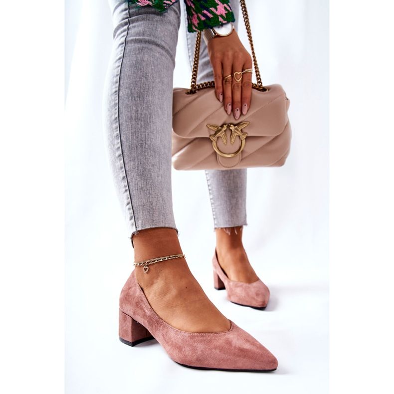 PG1 Wildleder Pumps auf einer Säule Pink Ross rosa 2