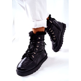 POTOCKI Hohe Fell-isolierte Schneestiefel Schwarz Sneezy 1