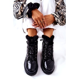 POTOCKI Hohe Fell-isolierte Schneestiefel Schwarz Sneezy 2