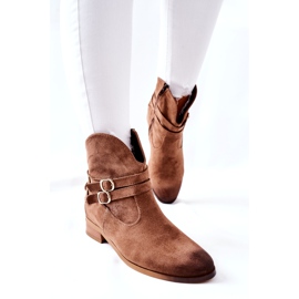 Vinceza Warme Wildlederstiefel für Damen Beige Castlerock braun 2