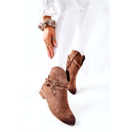 Vinceza Warme Wildlederstiefel für Damen Beige Castlerock braun 5