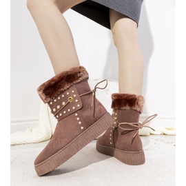 Almendra rosa Damen Schneestiefel 1