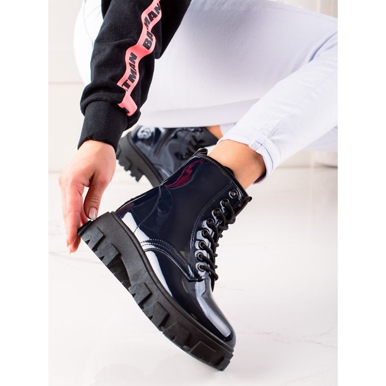 Sergio Todzi Marineblaue Trapper auf der Plattform navy blau 1