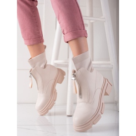 Bestelle Slip-on-Arbeiter mit Reißverschluss beige 1