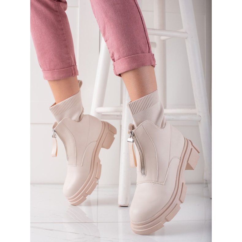 Bestelle Slip-on-Arbeiter mit Reißverschluss beige 1