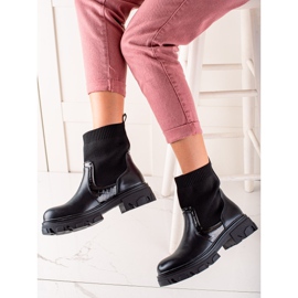 TRENDI Slip-On-Taschen auf der Plattform schwarz 1