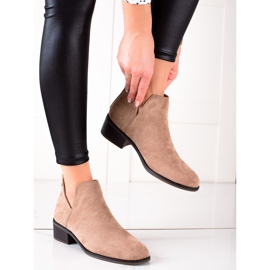 Evento Klassische Booties mit Schnitt beige 1