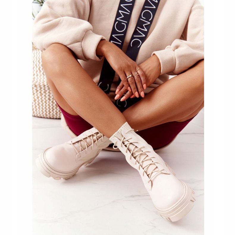 PS1 Damenstiefel Workers Beige Megan 3