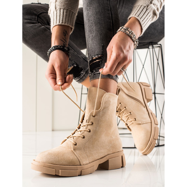 Goodin Wildleder Arbeiter beige 1