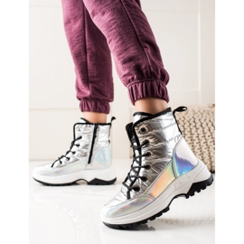 TRENDI Schneestiefel mit Holo-Effekt silber- 2