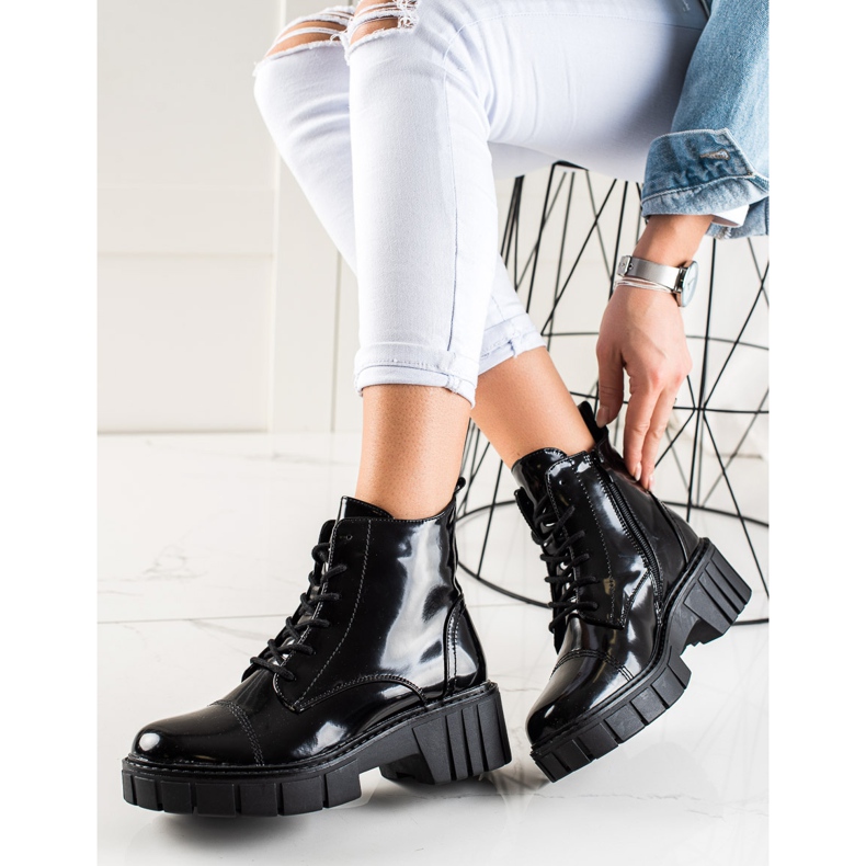 Goodin Klassische Trapperstiefel auf der Plattform schwarz 2