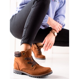 TRENDI Traperstiefel aus Wildleder braun 1