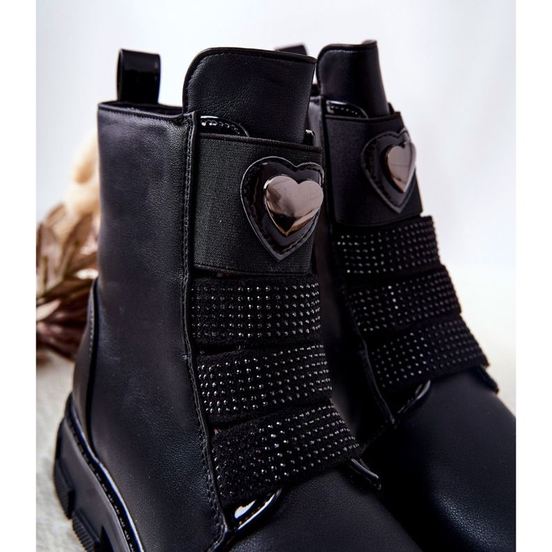 PA1 Schwarze Miraven Kinderstiefel mit Fellisolierung 1