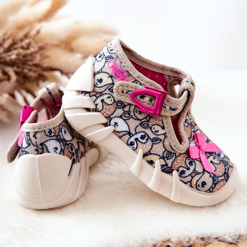 BEFADO S.A. Hausschuhe Inblu Reh mit Schleife 110P437 Beige braun 2