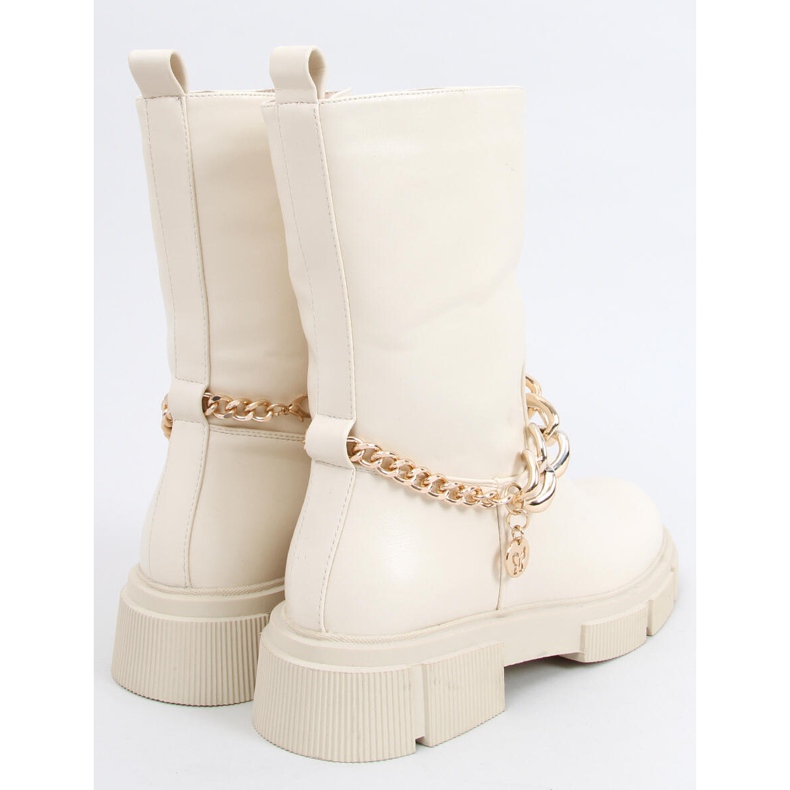 Stiefel mit abnehmbarer Kette Lome Beige 1