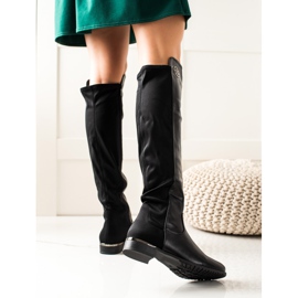 Weide Hohe elegante Stiefel schwarz 1