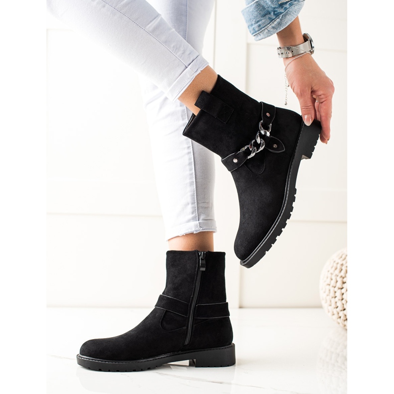 Klassische Arbeiter aus Wildleder schwarz 1