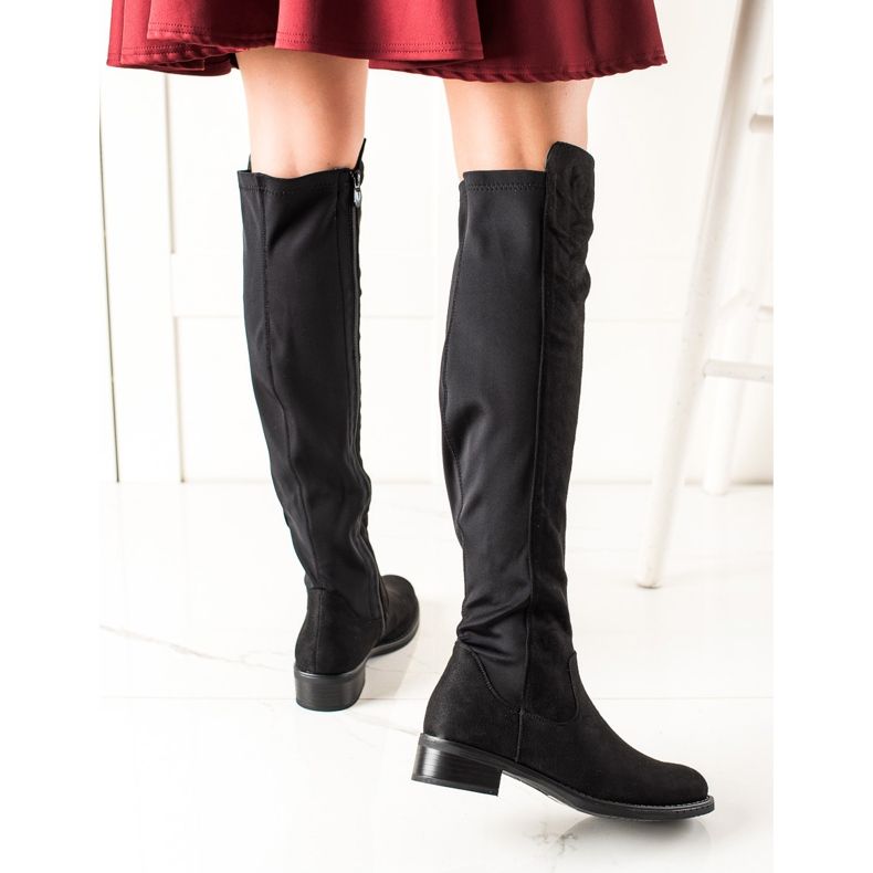 Lovery Bequeme Wildlederstiefel schwarz 1