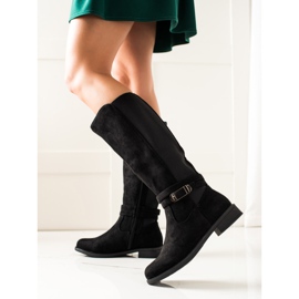 TRENDI Freizeitstiefel mit Schnalle schwarz 1