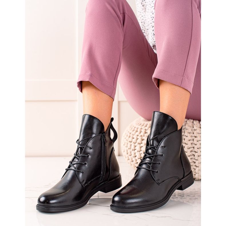 Schwarze klassische Stiefel von Sergio Leone 1