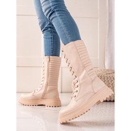 Seastar Beige Öko-Lederstiefel 2