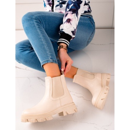 Seastar Modische Chelsea-Boots auf der Plattform beige 1