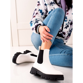 Seastar Modische Chelsea-Boots auf der Plattform weiß 1