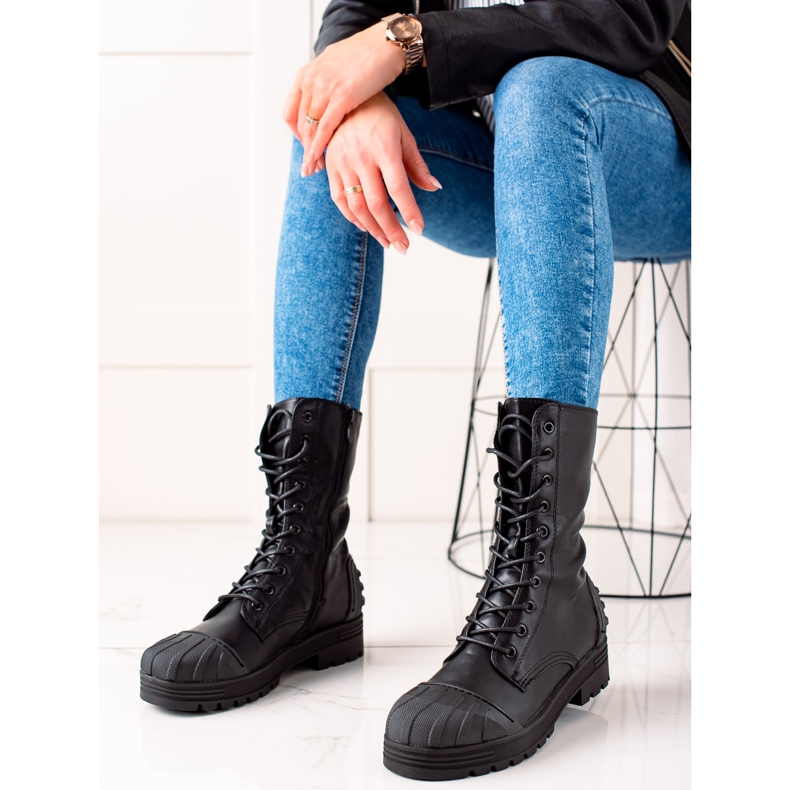 Seastar Hohe Schnürstiefel schwarz 2