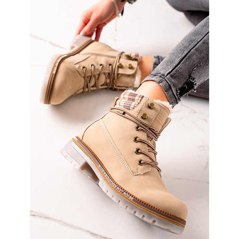 Goodin Isolierte Trapper aus Öko-Leder beige 1