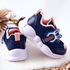 BEFADO S.A. Kinder Sportschuhe mit Klettverschluss Befado 516P090 Marineblau-Rosa 1