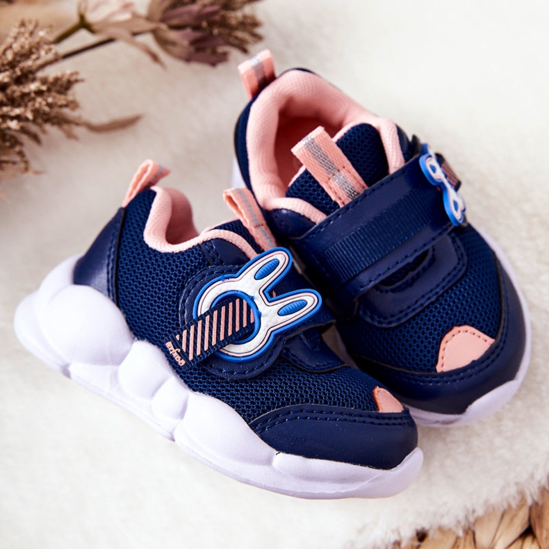 BEFADO S.A. Kinder Sportschuhe mit Klettverschluss Befado 516P090 Marineblau-Rosa 2