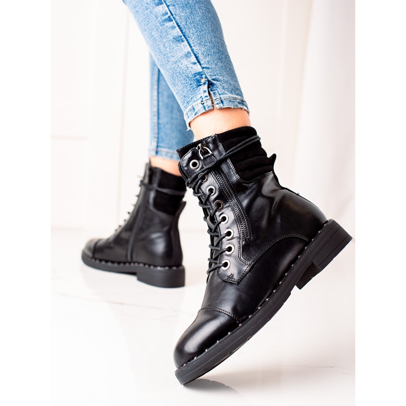 Super Mode Schwarze klassische Trapper 1