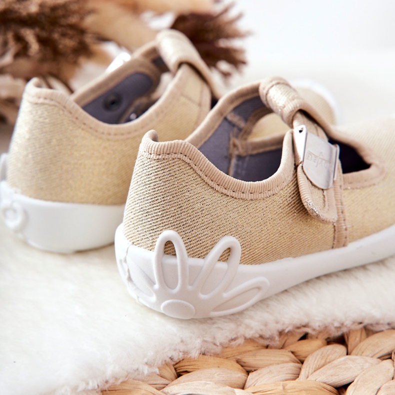 BEFADO S.A. Ballerina Hausschuhe Befado Shiny 115X003 Golden 2